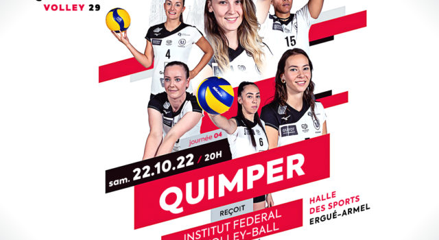 Affiche rencontre Quimper Volley - IFVB