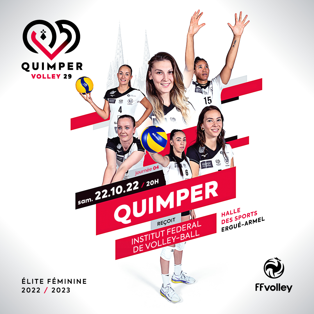 Affiche rencontre Quimper Volley - IFVB