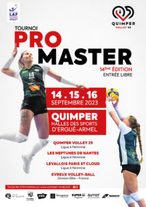 affiche pro master quimper volley septembre 2023 neptunes de nantes les mariannes evreux volley